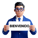 Profesional dando la bienvenida representando plataforma ATS